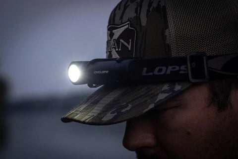Hades Headlamp Go-To 1000 Lumen Rechargeable LED Weather Ready IPX4 Aluminum Body on cap, outdoor use