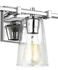 3 Light Bath Vanity Fixture In Traditional Style With Chrome Finish For Bathroom Lighting 21.5 Inch Wide By 8.88 Inch Tall E26 Socket