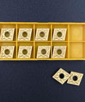 20 Pack CNMG431 Carbide Turning Inserts For Lathe Machining Steel And Stainless Steel With PVD Coating in yellow tray