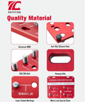 Stainless Steel Thread Gauge Kit For Nuts And Bolts ANSI Class 2B Go No Go Bolt Size And Thread Identifier Tool features quality materials including aluminum, silicone pads, SUS 304 bolts, laser-etched markings, and both metric and imperial sizes.