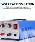 Handheld Pulse Arc Jewelry Welder Kit For Gold Silver Platinum And K Gold With Pro Grade Power, front panel and controls