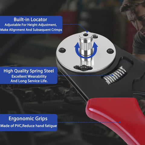 416 Piece DT Connector Kit With Crimping Pliers And Removal Tool showing ergonomic handle and components.
