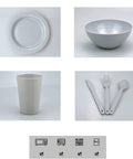 24 Piece Dorm Life Mess Kit Tableware Set For Camping And Everyday Use Plates Cups Bowls Silverware In Drawstring Mesh Bag