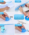 Steps for using Electric Vacuum Pump For Travel Storage Bags Compress Clothes And Bedding Effortless One Button Operation.