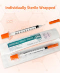 1ml U-100 Syringe With Needle 31G 5/16 Inch 8mm Pack of 30 Sterile, Individually Wrapped, LeakProof for Precise Dosing and Tiny Dose Injections, Great for Home Health Care and Medical Labs, sterile wrapped syringe