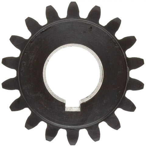 High Carbon Steel Spur Gear With 20 Pitch And 20 Degree Pressure Angle Inch Size Three Eighths Inch Bore One Inch Outer Diameter