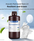 Ultra Low Odor Plant Based 405nm Resin For LCD 3D Printing, Quick Cure And High Precision With 2.0 Formula, 1000g bottle