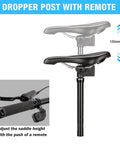 Wireless Dropper Post With Remote For Mountain Bikes Gravel Rigs And E Bikes Fits 27.2mm 30.9mm 31.6mm Seats 125mm Travel