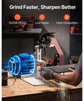 Badass 1500W Two Horsepower Belt Sander Grinder with 1500W motor and adjustable speed for metalworking and knife making.