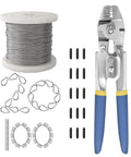 One Sixteenth Inch Stainless Steel Wire Rope Aircraft Cable With Crimping Pliers Kit 7x7 Strand Core 304 Stainless Flexible