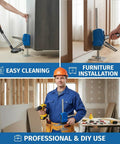 Blue two-pack labor-saving furniture jack lift with debris shield; dual-release, 8.27-inch lift, 440 lb capacity