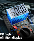 6000 Counts Magnetic Digital Multimeter With Auto Ranging And High Resolution For Automotive Use, showing LCD display.
