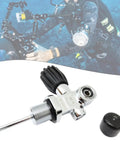 High Pressure 3000 Psi Scuba Regulator Valve, stainless steel, rubber handle, diver with camera in background