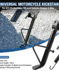 Sixteen Centimeter Universal Motorcycle Kickstand Foot Side Stand Support for ATV Dirt Bikes Off Road Vehicles Scooters and EBike Heavy Duty Iron Construction for Maximum Stability