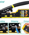 Pass Through RJ45 Crimp Tool Kit For Ethernet Cables, All In One Crimper That Cuts, Strips, And Crimps CAT5 CAT5e CAT6 And CAT6A
