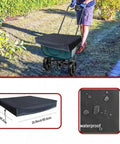 Waterproof Oxford Cloth Spreader Cover For Mini Broadcast Spreader 25.9 By 25.9 Inches With Elastic Hem Cord Black in garden.
