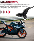 Left Hand Hydraulic Brake Master Cylinder Lever Pump For ATV Dirt Bike Quad And Moped Fits 50Cc 70Cc 90Cc 110Cc 125Cc 150Cc 200Cc 250Cc 4 Stroke GY6 Engines Universal Fit For Taotao Roketa Sunl Kazuma Hensim Jonway Znen shown above a sport motorcycle.