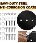 Heavy-duty steel anti-corrosion coated hardware including nuts, bolts, and a spacer for 2 Inch Airbag Lift Spacers For Lifted Trucks.