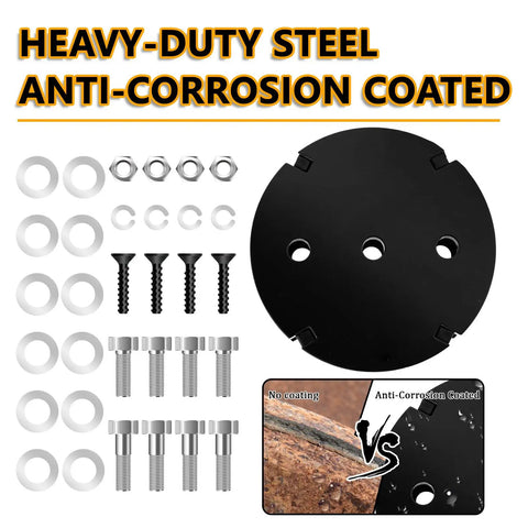 Heavy-duty steel anti-corrosion coated hardware including nuts, bolts, and a spacer for 2 Inch Airbag Lift Spacers For Lifted Trucks.
