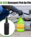 Pressure Washer Detergent Filter Replacement For One Quarter Inch And Three Eighth Inch Soap Injection Hoses next to washer.