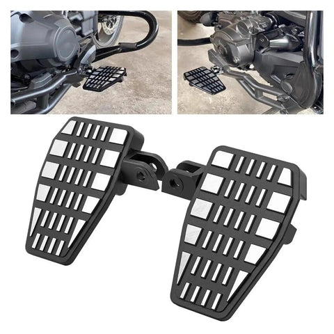 CNC Aluminum Front Foot Pegs For Rebel 1100 Motorcycle With Wide Footrests Adjustable Highway Peg Mount Kit