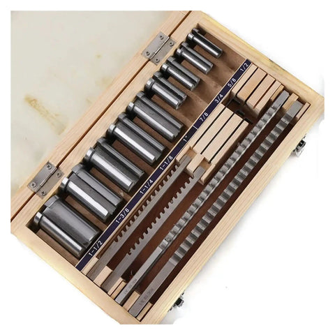 18 Piece HSS Metric Keyway Broach Set For 12 Through 28 Cutting Broaching Bushings For Pro Grade Precision Ground Teeth CNC Kit