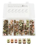 U Nut Kit 100 Pcs Stainless Steel M8 Assortment For Auto Body Panel Bumper Repair Clamp Nuts For Sheet Metal And Plastic Trim Rust Resistant Galvanized Finish With Secure Fixing For Car Panels, plastic organizer box