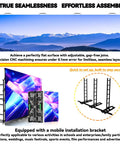 Next Level P3.91 Portable Led Display Wall Boasting Badass Bright Visuals With Ip65 Waterproof Aluminum Cabinet Includes Mounting Frame And Tough Flight Case For Stage Concerts 14 Pack showing seamless assembly and mobile installation bracket.