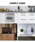 10 Pack Finger Edge Pulls For Cabinets Matte Black Grab Friendly Concealed Drawer Handles With Tab Design in modern kitchens