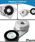 Hot Rod Level Engine Belt Tensioner And Idler Pulley Kit 38274 Replacement silver metal tensioner and pulley set for engine belt drive