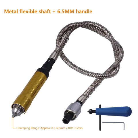 Flex Shaft Extension Chuck For Rotary Tools And Grinders Polishing Engraving Detail Work No Fuss Durable Rubber ABS Aluminum