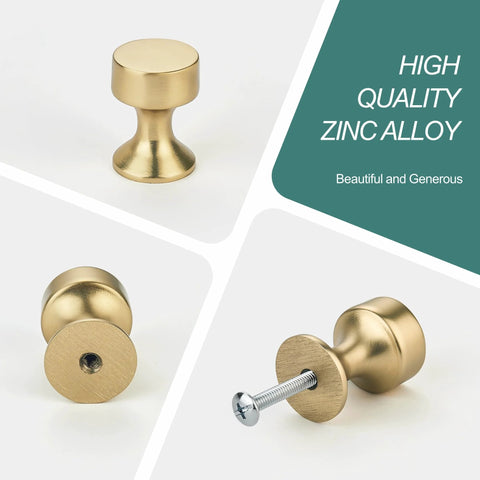 Champagne Bronze Cabinet Knobs - 10 Pack Modern Style