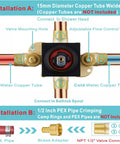 Installation diagram for Dope Black Shower Faucet Set With Tub Spout And High Pressure Balance Valve with pipe connections.