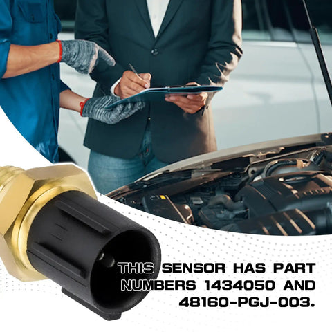 Dope Engine Oil Temperature Sensor For Honda Pilot 2003 To 2015 And Ridgeline 2006 To 2014 shown in close-up, part number 48160-PGJ-003.