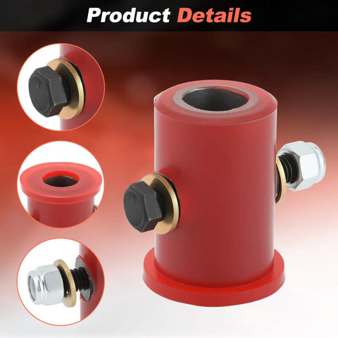Road Warrior Shifter Isolator Bushing Kit For Eaton Fuller Heavy Rigs Replacement Fits Freightliner Kenworth Peterbilt Mack Volvo K3399 MS99-63399 close-up of red rubber bushing with metal fittings