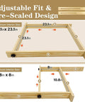 Juice Groove Router Jig For Cutting Boards Adjustable Wooden Router Guide For Precise Juice Grooves And Square Grooves Easy To Use DIY Woodworking Tool Delivering Pro Grade Clean Uniform Channels Every Time, adjustable fit and pre-scaled design diagram.