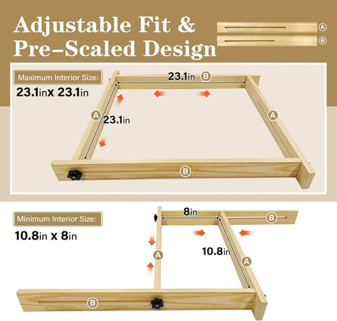 Juice Groove Router Jig For Cutting Boards Adjustable Wooden Router Guide For Precise Juice Grooves And Square Grooves Easy To Use DIY Woodworking Tool Delivering Pro Grade Clean Uniform Channels Every Time, adjustable fit and pre-scaled design diagram.