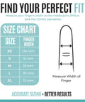 Finger Pivot Orthosis For PIP Joint Support And Hand Therapy Adjustable Extension Splint size chart for XS-XL finger width