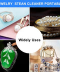 Collage of jewelry, highlighting Pro Grade Jewelry Steam Cleaner That Powers Through Rings Watches And More 2L Stainless Steel Tank 1200W