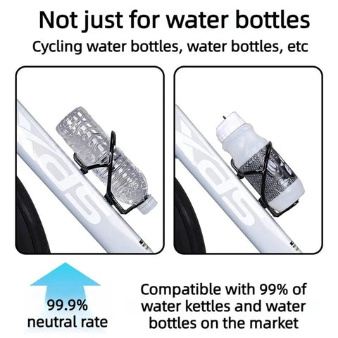 Carbon Fiber Water Bottle Cage Ultralight 14g Cup Holder for MTB Road Gravel and E-bike with bottles on bike frame