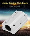 Heavy Duty 12Mm Linear Motion Ball Bearing Slide Block With Aluminum Housing And Flat Mount Base, Model SCS12LUU for CNC use.