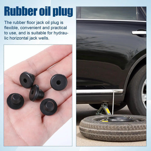 12 Pack Rubber Hydraulic Jack Oil Filler Plugs For Floor Jacks 5/16 Inch Round Head Replacement Plugs in hand