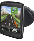 Portable GPS Navigator With Lifetime Maps And No Fuss Free Updates 5 Inch Screen Slim Design Fold And Go EasyPort Mount