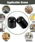 20 Pack Three Quarter Inch Rubber End Caps And Plugs For Metal Tubing Black Vinyl Protective Caps next to applicable scene options