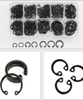 Internal Circlip Snap Retaining Ring Set 8 To 24 Mm Carbon Steel Kit for Automotive and Industrial Use with 240 Pieces