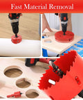 Bi Metal Hole Saw Kit, 9 Piece Set With HSS Cutter, Arbor And Pilot Bit used on wood and PVC for fast material removal