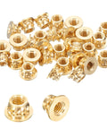 Dope M3 Brass Heat Set Threaded Inserts With Knurled Flange 50 Pieces, 3.5mm Length, 4.6mm Outer Diameter