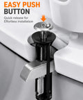 Heavy Duty Toilet Seat Fastener Bolt Kit 8 Piece Set Universal Replacement For Loose Or Damaged Seats Stainless Steel Mounting Hardware For Easy Install, quick-release button