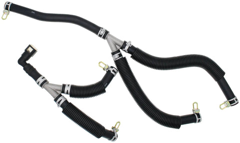 Engine Heater Hose Assembly For Chrysler And Dodge Vehicles With Upgraded Aluminum Y Connector, black rubber hoses with clamps