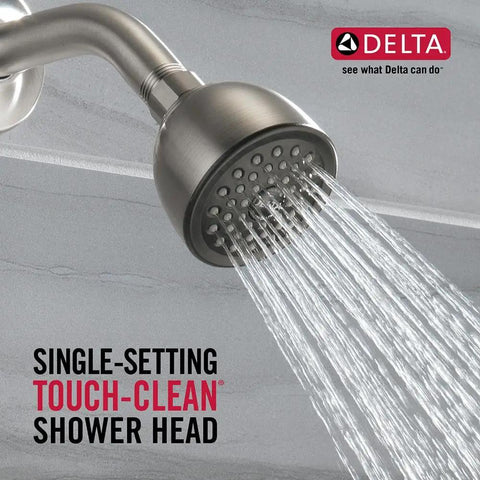Single-Spray Touch-Clean Shower Head Chrome No-Fuss Install Delivers A Solid Full-Body Spray Durable Chrome Finish